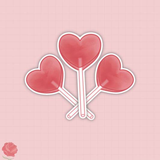 heart lollipop sticker