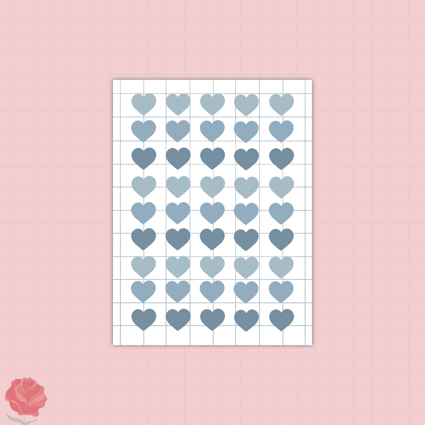 heart sticker sheet