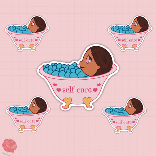 self care girl sticker