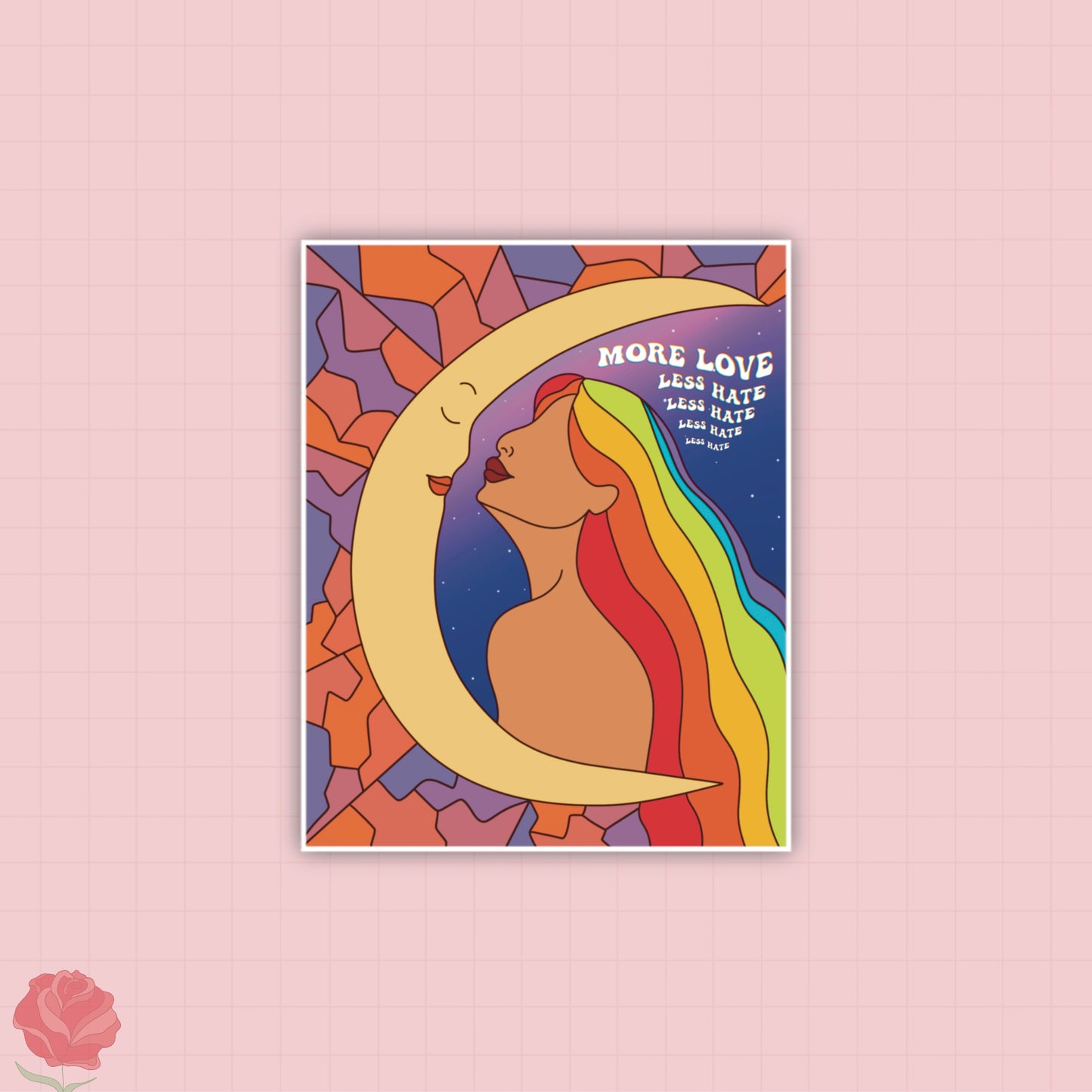 dear moon queen, love is love sticker