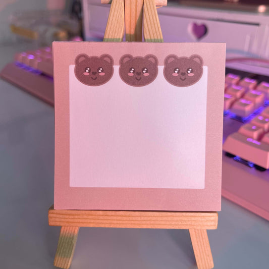 beary cute memo pad